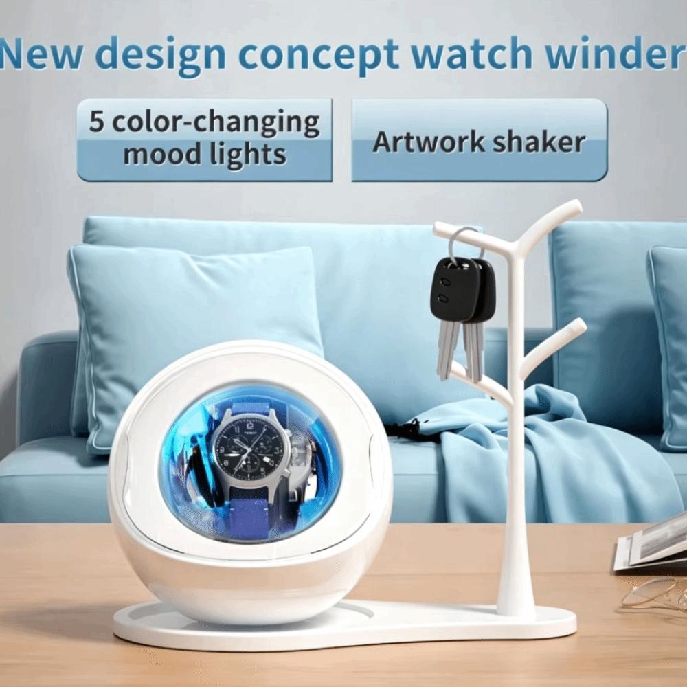 Luci d'ambiente a 5 colori Avvolgitore automatico per orologi Avvolgitore per orologi meccanici Display Contenitore