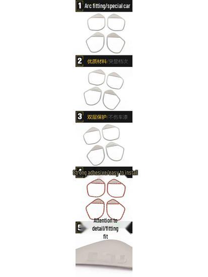 Dongfeng Fengguang 580 Autotür-Lautsprecherabdeckung Heller Ring & Dekoratives Aufkleber-Set
