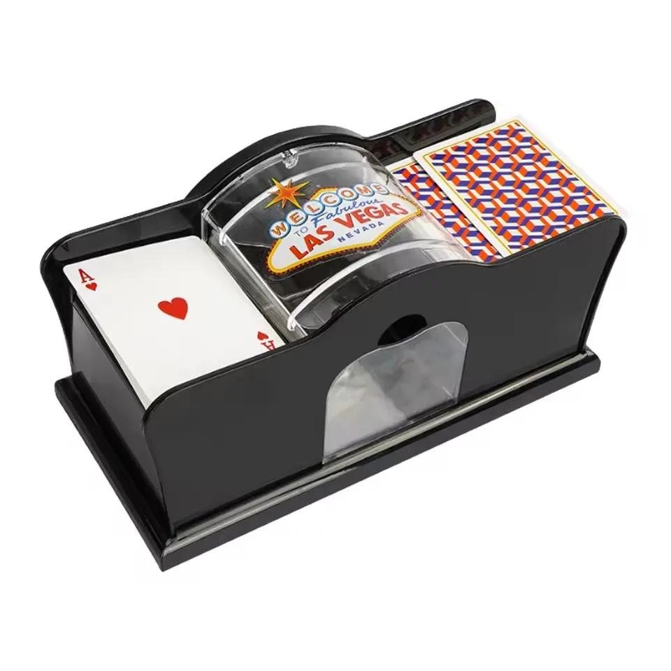 Manual Poker Card Shuffler Shuffling Machine Hand Crank Poker Shuffler 2 Decks of Cards Shuffle Machine for Board Game Poker