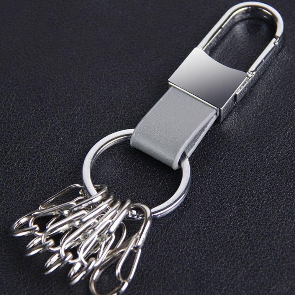 Minimalist Men's  Leather Car Key Ring Durable Car Key Holder Waist Hanging Key Chain  Party Gift