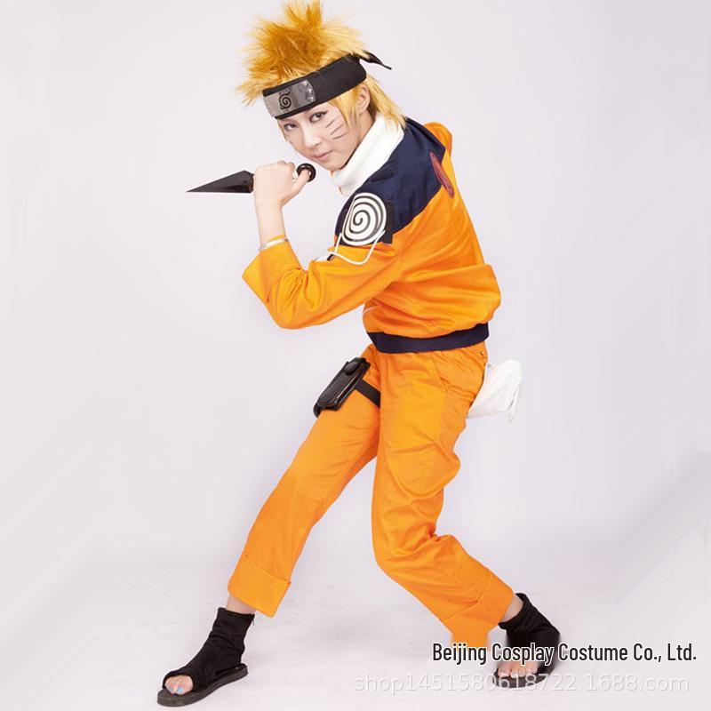 Naruto Uzumaki First Generation Cosplay Costume for Comic Con and Halloween One Size