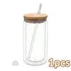 16OZ DIY Snowglobe Tumbler with Pre Drilled Hole Reusable Plastic Water Bottles Break-Resistant Mason Jar Cups for Holiday Gifts