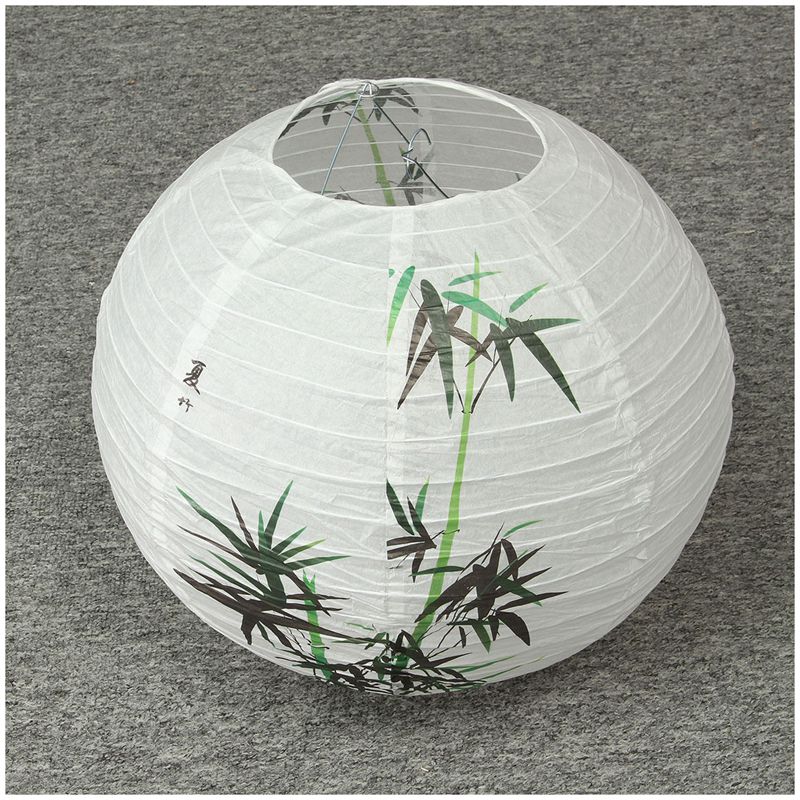 30cm Abażur Lampion Papierowy Styl Orientalny Dekoracja Świetlna Chiński , Bambus