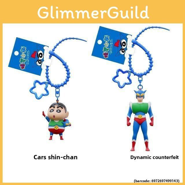 Chan Crayon Shin Nightwear Superman Cartoon Resin Keychain Pendant Gifts