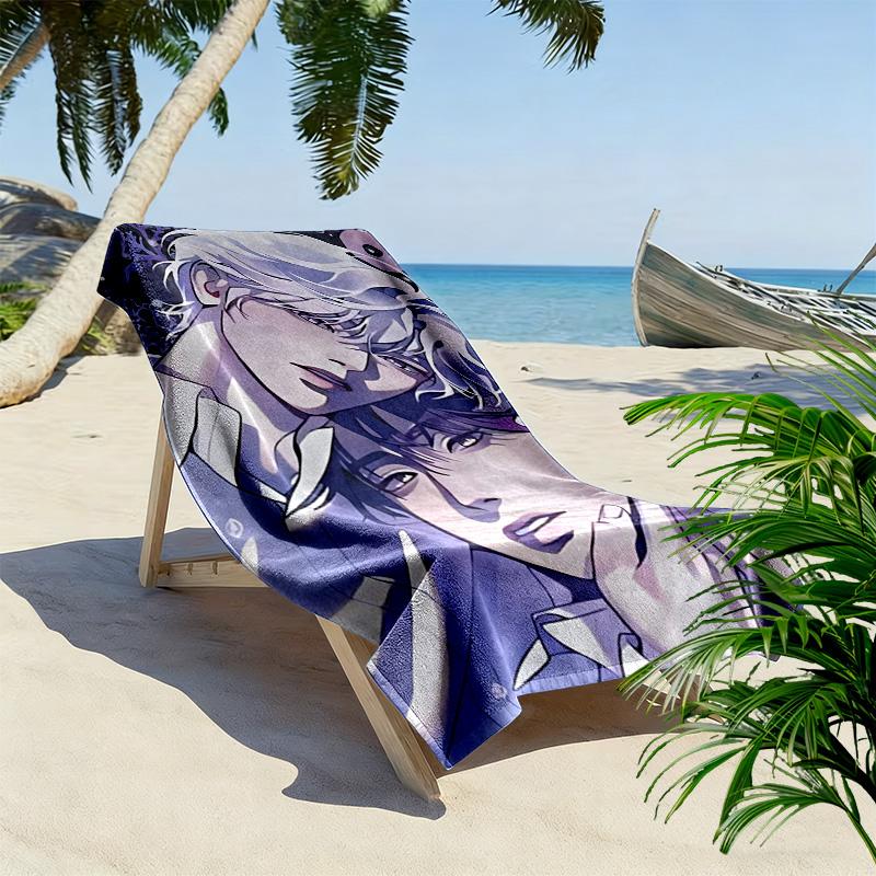 Pearl Boy 2D Flat Print Beach Towel, Large Soft Quick Dry Towel for Beach Camping SwimmingDSTJ0925296