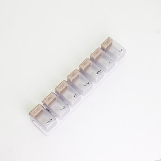 Yousheng Magnetic Weekly Pill Organizer Portable Travel Pill Case Once Daily Medication Dispenser Container Capsule Pill Management Storage Box
