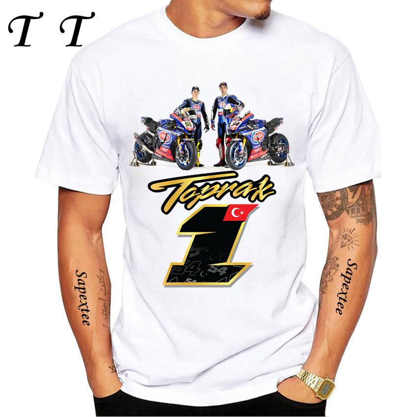 Toprak Razgatlioglu Number 54 Legend T-Shirt Summer Men Short Sleeve Hip Hop Casual Shirt Harajuku Motorcycle Sport White Tees