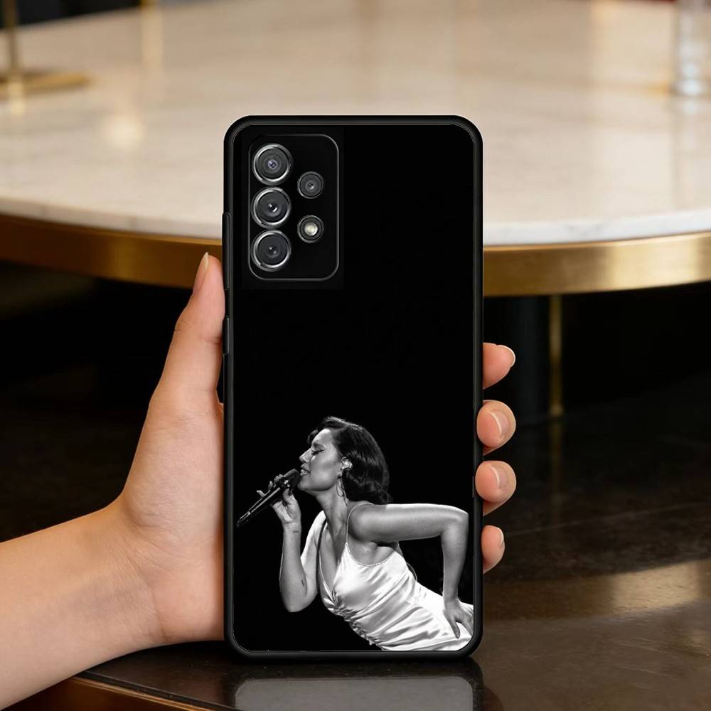 GOOD Singer R-RAYE-YE Soft Silicone Black Cover Phone Case For Samsung Galaxy A73,A72,A71,A70,A53,A52,A51