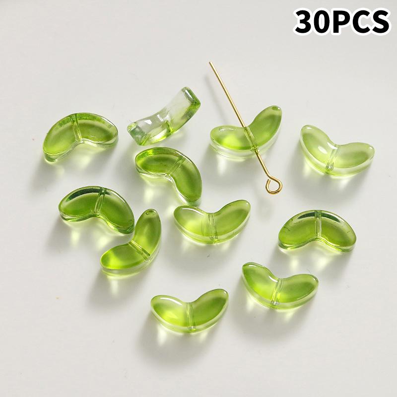 30Pcs Tulips Flower Lampwork Beads Multicolor Glass Flora Beads Multicolor Loose Beads For Diy Bracelets Jewelry Making