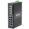 Huigu Industrial DIN Rail Fiber Optic Transceiver Switch
