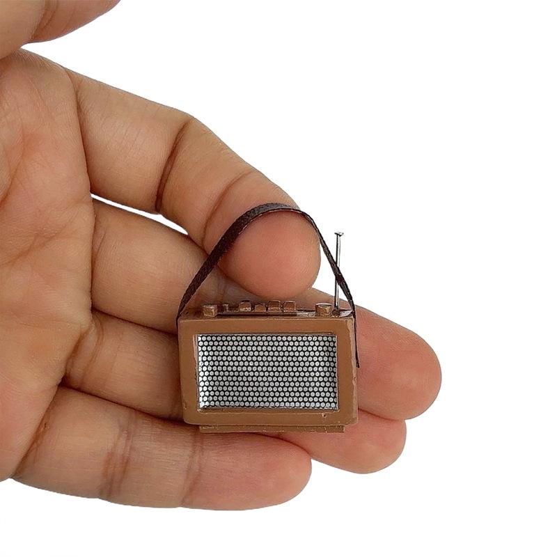 

1/12 Кукольный домик Винтажная Мини Портативная Модель Радио Декор Аксессуары для Кукольного Дома Украшение Домашней Сцены Игрушки Подарки для Детей кофейный