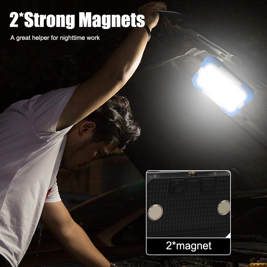 Ultra-bright LED Work Light Rechargeable Lantern Built in 3 18650 Batteries Portable Magnet Flashlight Waterproof for Camping