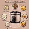 Kompaktowy garnek do gotowania ryżu i parowar 4L dla 2-3 osób - Idealny do akademików