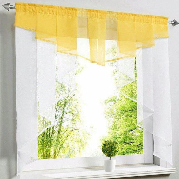 European Simple Curtains, Pole-Type Folding Envelope-Type Multi-Color Embroidered Window Screens, Simple High-Density Yarn