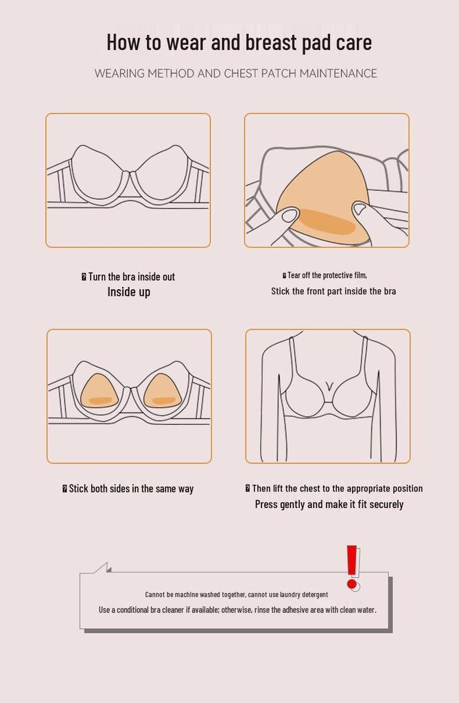 Double-Sided Adhesive Silicone Breast Enhancing Pads