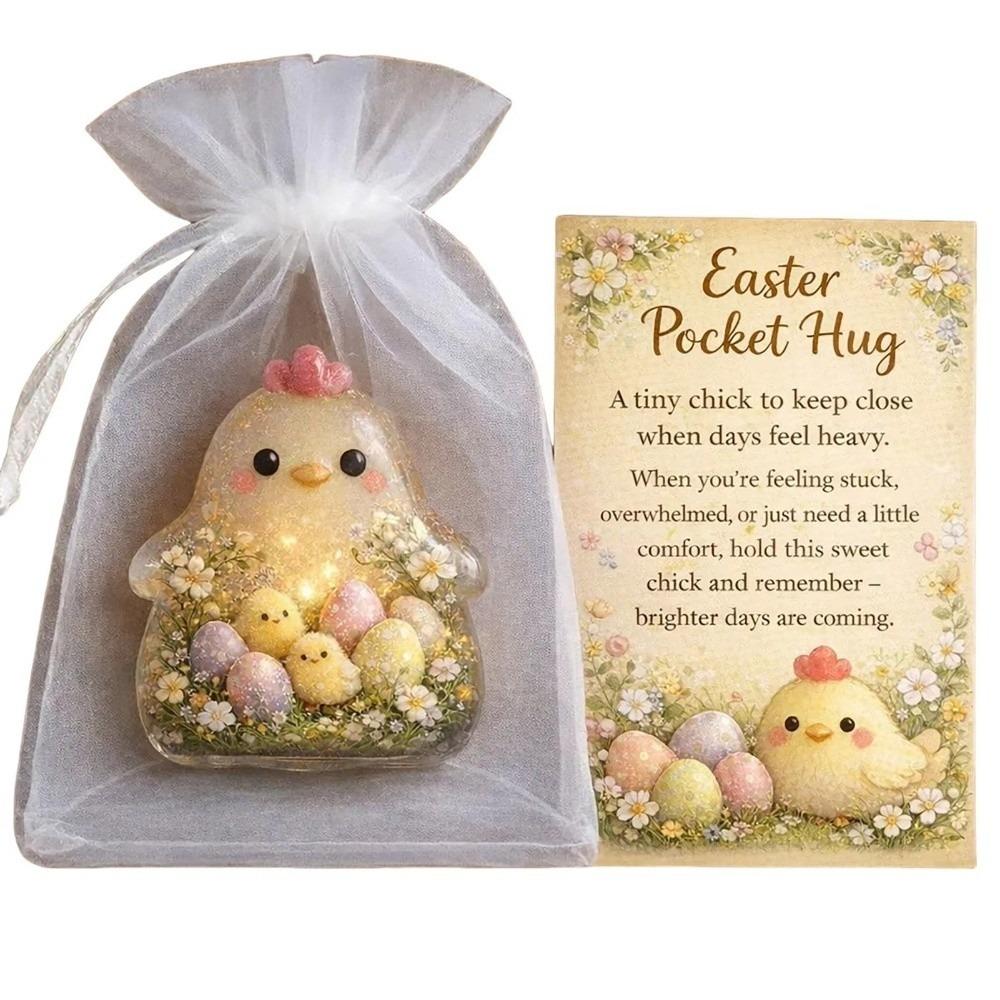 

Easy To Carry Handmade Easter Pocket Hug Card Thoughtful Surprise Element Easter Surprise Card Rabbit Theme Acrylic Plane