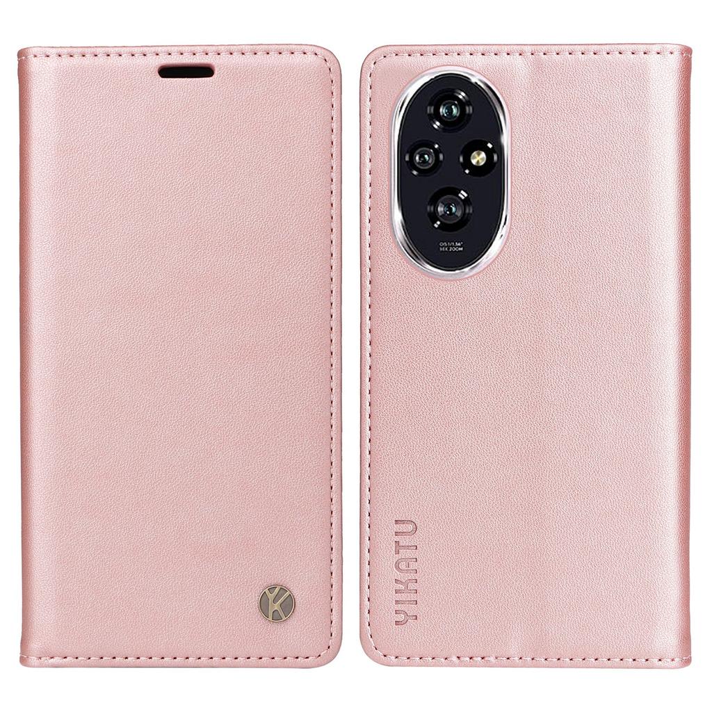 YIKATU YK-001 Für Honor 200 5G Ständerhülle Magnetverschluss PU Leder Handyhülle