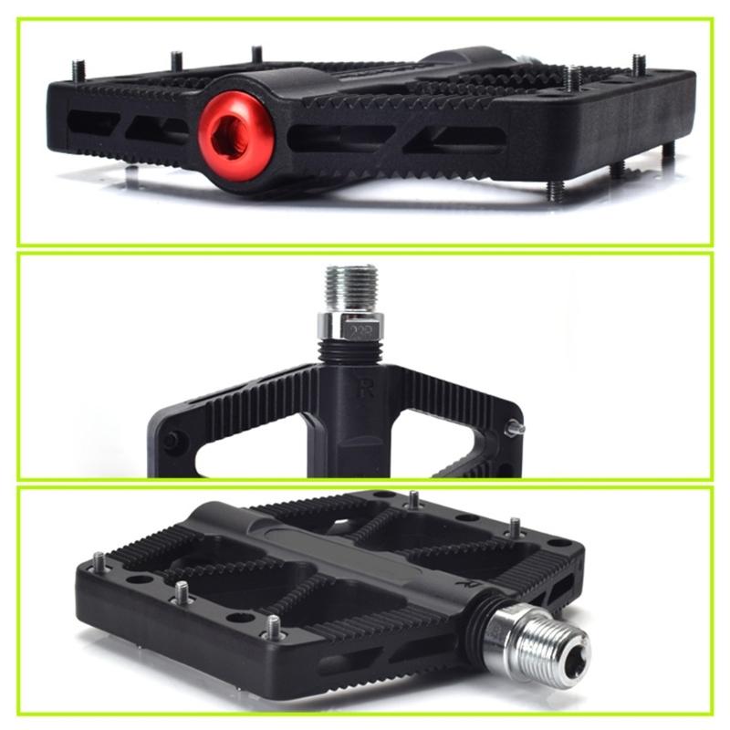 Seal Bearings Bicycles Platform Pedals Replacement Nylon Fiber Bicycles Flat Pedals Wide Flat Cycling Pedals Enduring