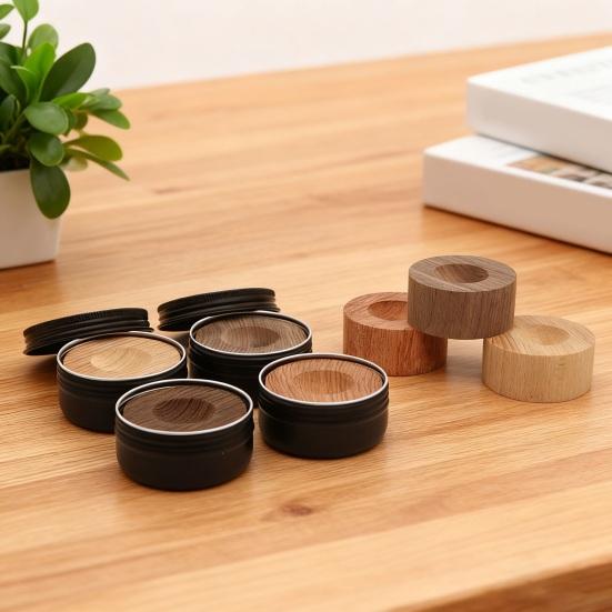 Wood Essential Oil Diffuser with Box Small Passive Aromatherapy Diffuser Portable Air Freshener for Car Living Room Office