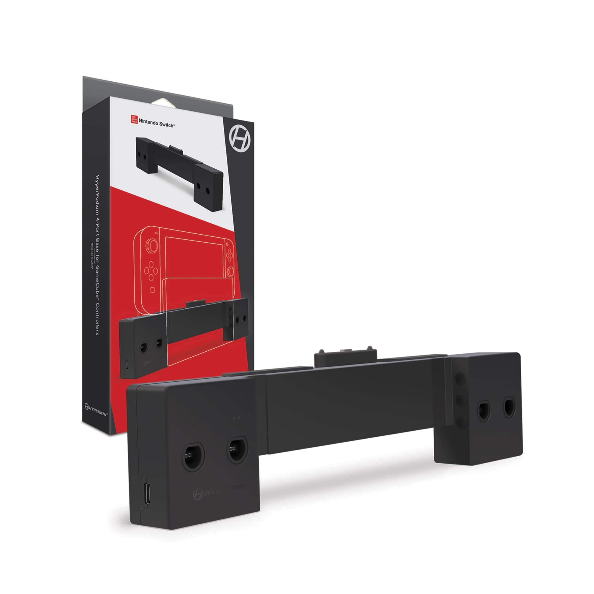 

Hyperkin HyperPodium База контроллера для Nintendo Подключает до четырех контроллеров GameCube 4-портовый Switch®, чёрный