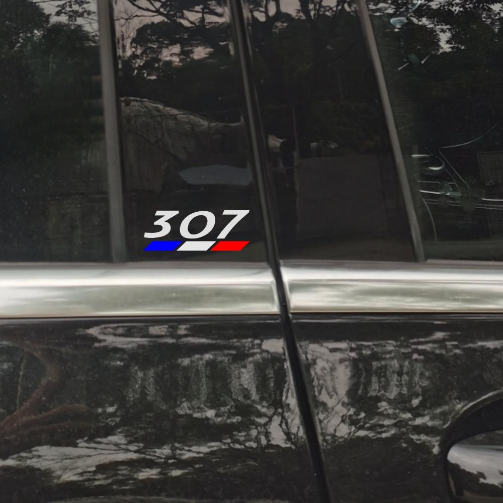 2Pcs, Car Sticker Decal Center Pillar Sticker for z333 3008 5008 2008 106 107 108 205 206 207 208 RCZ 306 307 308 508 406 407 333z
