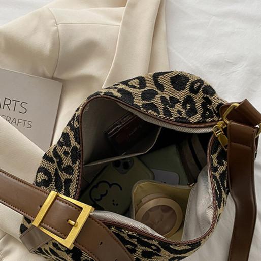 Ielgy Leopard Print Large-Capacity Bag All-Match Tote Bag Outing Shoulder Messenger