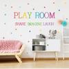 Play Room Colorful Lettering Wall Stickers, Inspirational Quote Decals for Kids Playroom, Nursery and Home Wall Decor