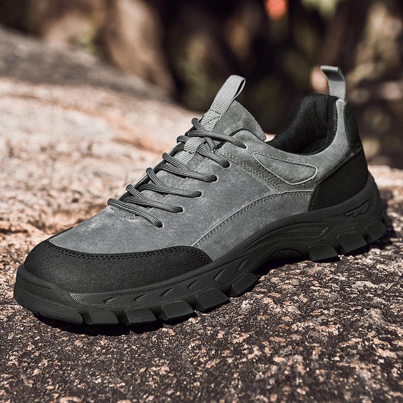 Outdoor Mens Casual Shoes Non-Slip Genuine Leather Sneakers Walking Shoes Hot-selling Male Treking Footwear Trainers