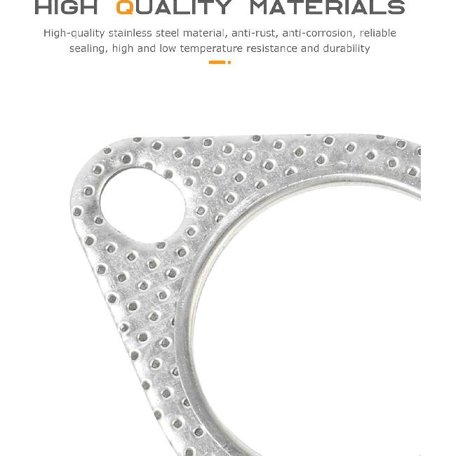 2PCS Exhaust Gasket,Car Accessories Exhaust Flange Gasket,Muffler Gasket,Catalytic Converter Gasket,Exhaust Flange Repair Kit With Bolt & Nut,Fit For