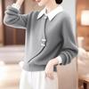 2024 Winter Women's Versatile Warm National Style Knitted Base Layer Sweater