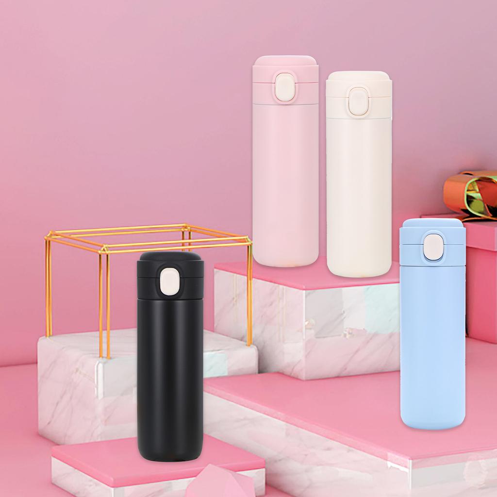400 ml Vakuumbecher-Thermosflasche, Thermo-Wasserflasche, tragbar, auslaufsicher, Edelstahl-Wasser