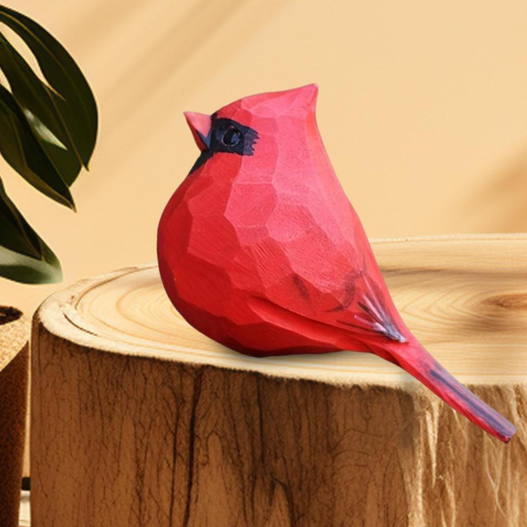 Simulation Bird Statue Bird Figurine Parrot Decoration Animal Sculpture Resin