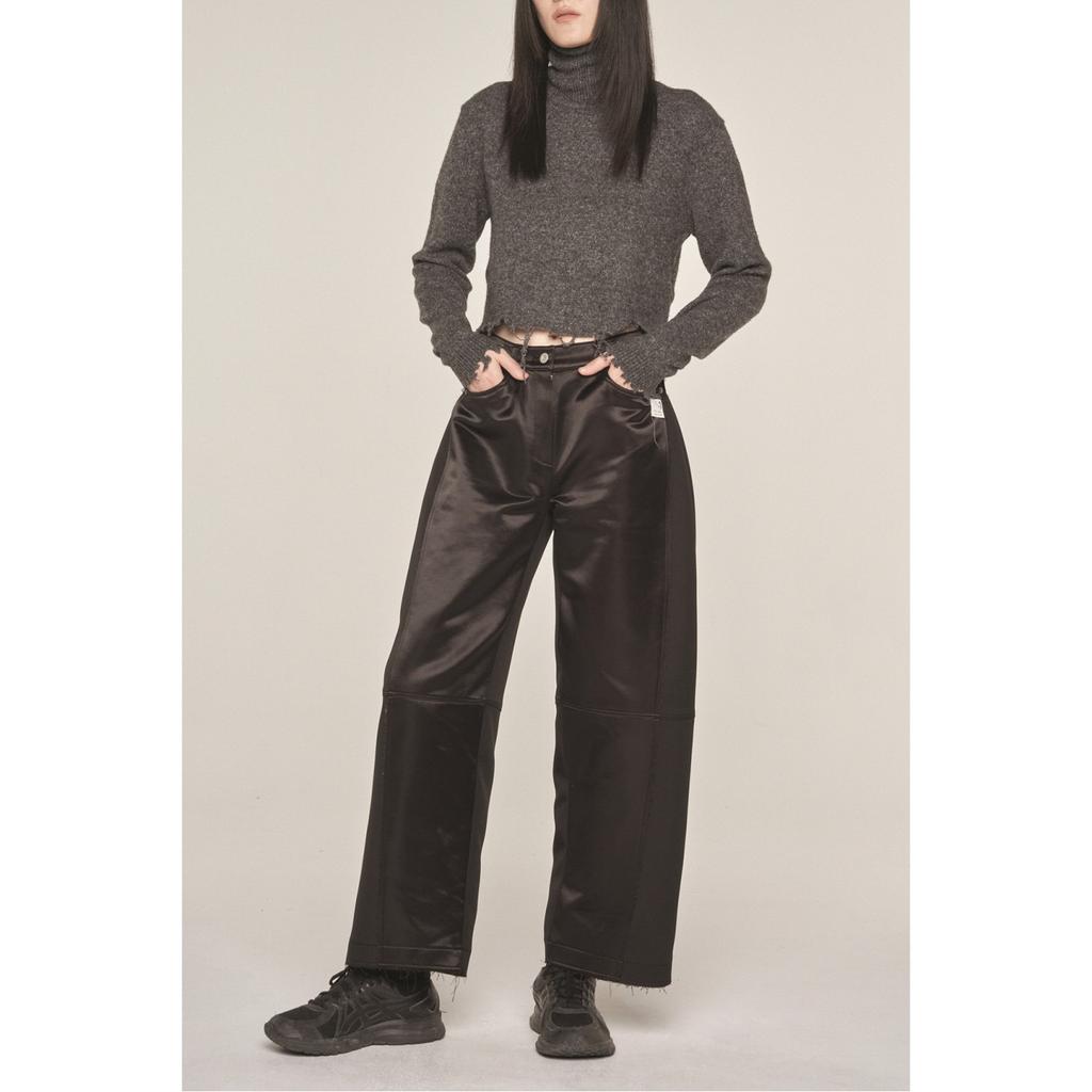 RECODE Vintage Satin Cutting Panel Pants_Rqpaa23518Bkx