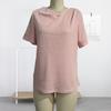 Damen Oberteile Slim Fit Kurzarm Überkreuz V-Ausschnitt Pullover Oberteile Einfarbige Weicher Stoff Sommer Shirt Täglich