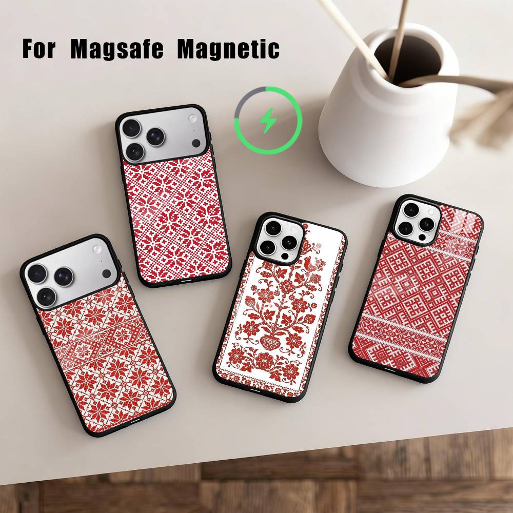 G-Ukraine O-Ornament Pattern Phone Case For iPhone17,16,15,14,13,12,11 Plus,Pro Max Magnetic For Magsafe Wireless Charging