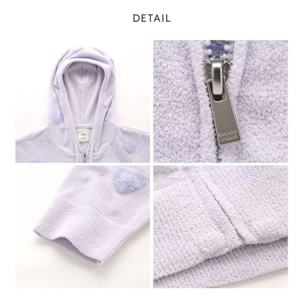 GELATO PIQUE Heart Jacquard Cropped Parka Free Women's (PU Purple, Size)