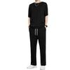 Men's Quick-Dry Ice Silk Sports Set: Short Sleeve T-Shirt & Long Pants