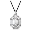Lucent Crystal Pendant Aluminum Necklace Women's Black 5698526