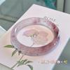 Fresh Sweet Cute Beautiful Retro Round Strip Thick Glass Anti Jade Ice Penetrating Texture Bangle Bracelet Accessories Jewelry