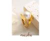 Italian Designer Y-Shaped Imitation Pearl Ring, Unique Exaggerated Style, 18K Gold-Plated Titanium Steel, A166
