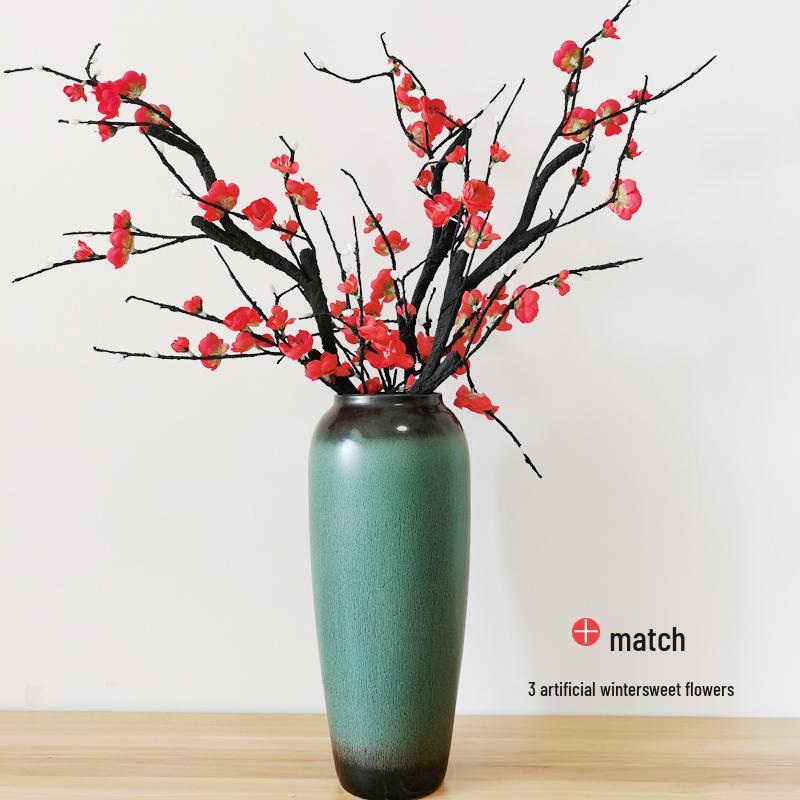 

American Retro Ceramic Vase for Living Room Decoration - Light Luxury Floral Arrangement Ornament