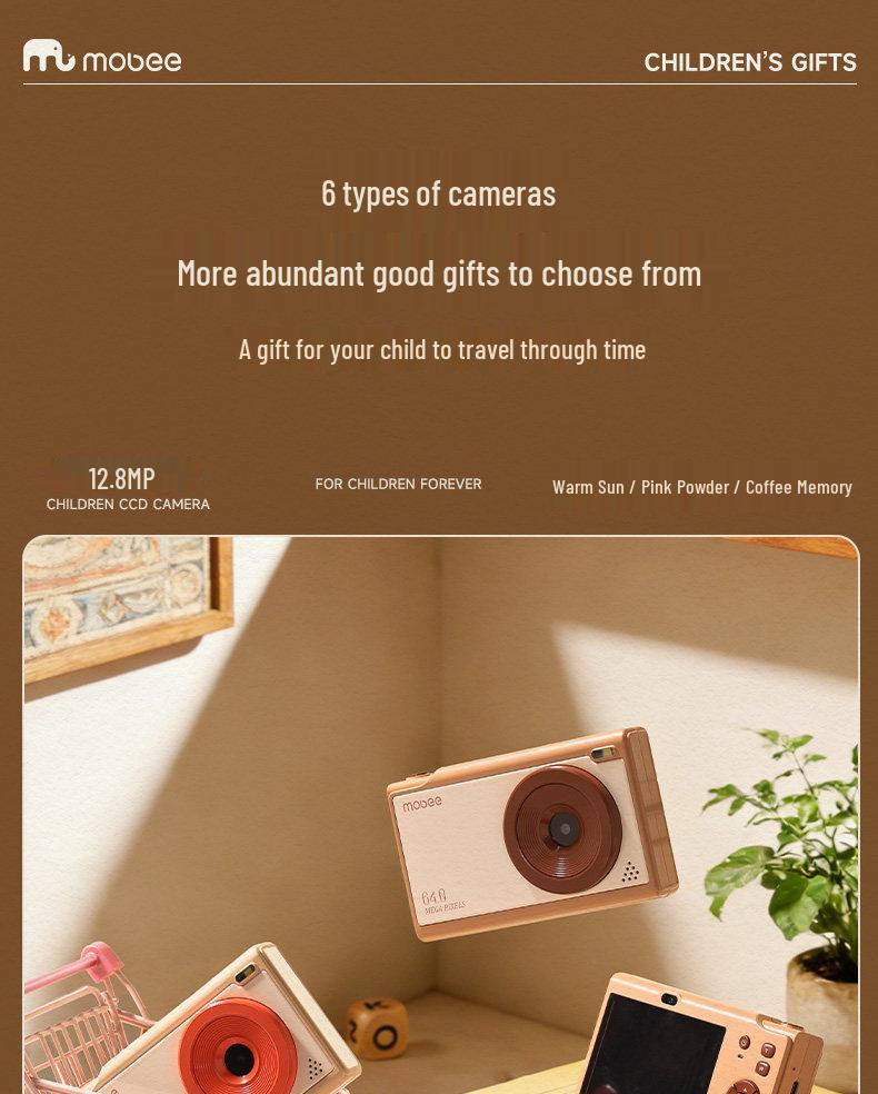 Mobee Retro CCD Kids' Digital HD Camera – Perfect Toy Gift for Boys & Girls.