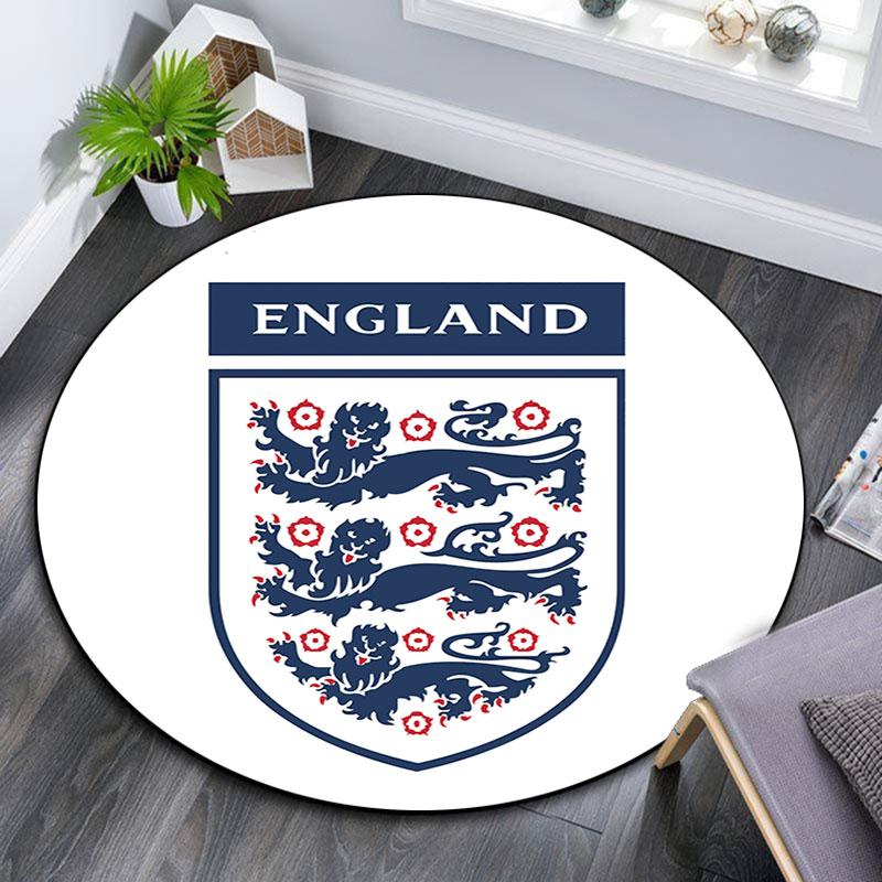 England football   Round Rug, Non Slip Washable Circular Carpet For Living Room Bedroom Playroom, Sports Fan Decor, Holiday Birthday Gift 80cmx80cm