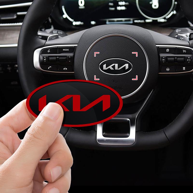 1 ks ABS Nálepka s centrálním emblémem na volant auta Styling auta Pro KIA Rio Ceed Sportage Cerato Soul Sorento Flip R K2 K3 K5 k6 K7 K8 Soul