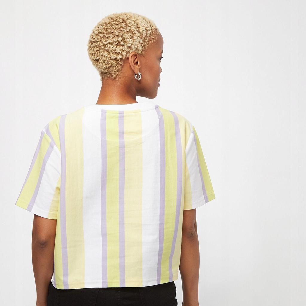 Y4441 Karl Kani SIGNATURE STRIPE CROP WIDE TEE TOP TSHIRT XS/S