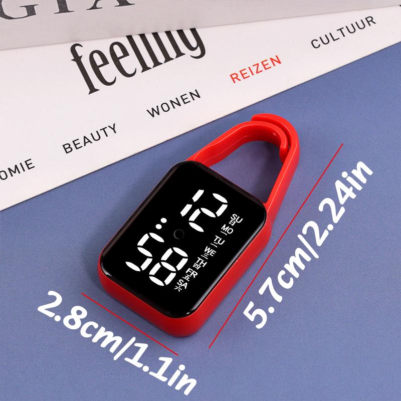 1-2PC Keychain LED Digital Electronic Watch Night Light Touch Digital Watch Students Luminous Keychain Pocket Watch Kids Gifts