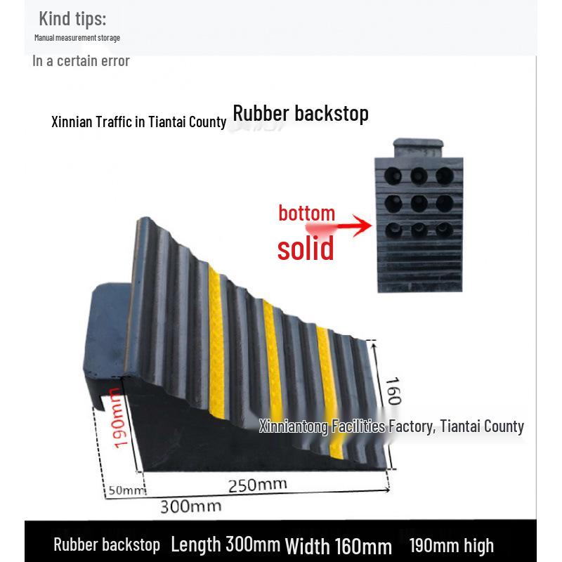 Anti-slip Rubber Wheel Chock for Parking and Stability