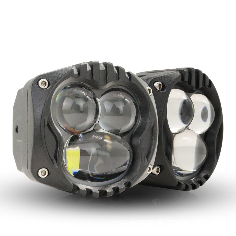 2 Pcs LED Spotlights Fog Lamp Headlight Lens Work Light Fog Lamp Driving Beam Square Round For Off Road Truck SUV ATV Motorcycle