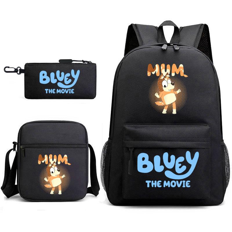 New Product, Bruwangwang Student Schoolbag, Fashionable and Popular, Backpack, Shoulder Bag, Pencil Bag, Three-piece Set.