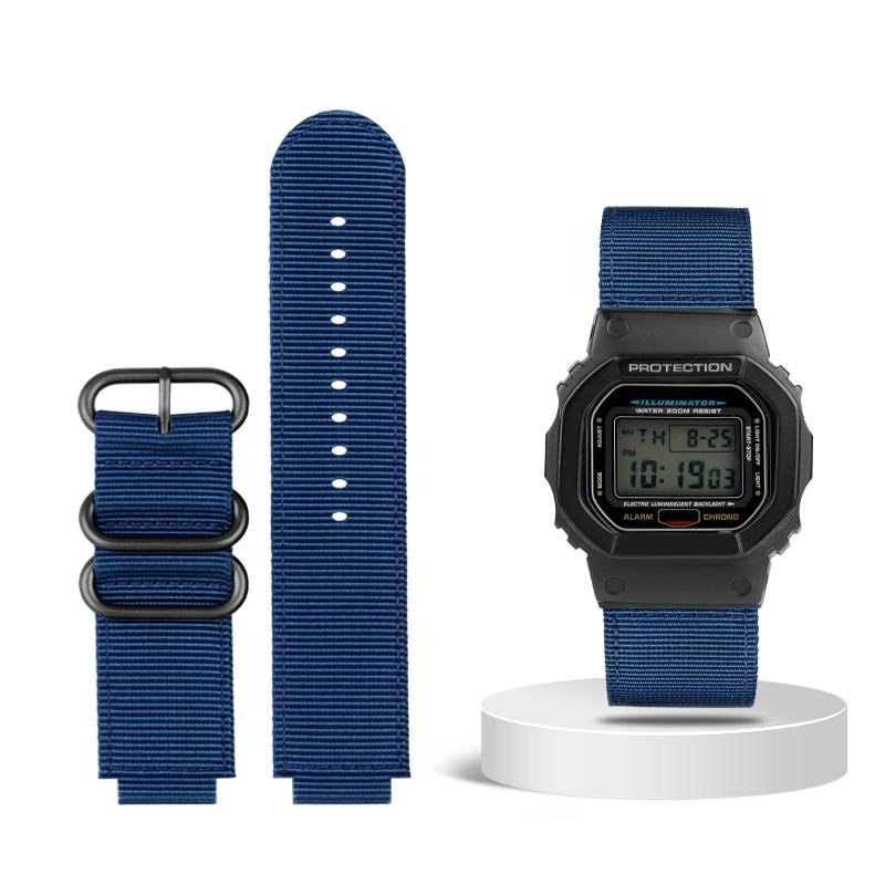 Klasyczny Adaptujący się dla G-SHOCK Casio GW6900 DW5600 GW-B5600 GM-5600 serii nylonowy pasek akcesoria sportowe outdoorowe płócienny pasek do zegarka